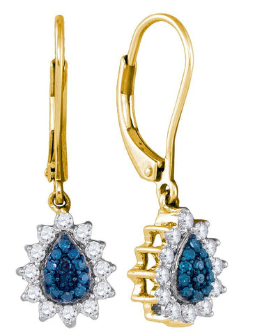 1-2CTW-Diamond BLUE  EARRING