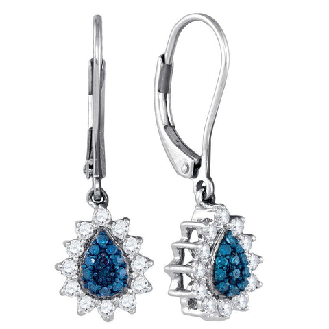 1-2CTW-Diamond BLUE  EARRING