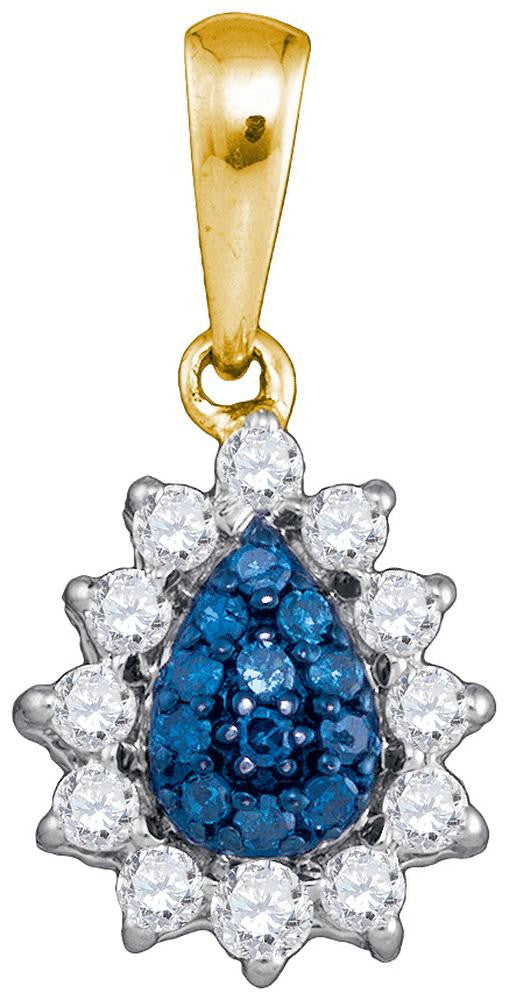 1-4CTW-Diamond FASHION BLUE PENDANT