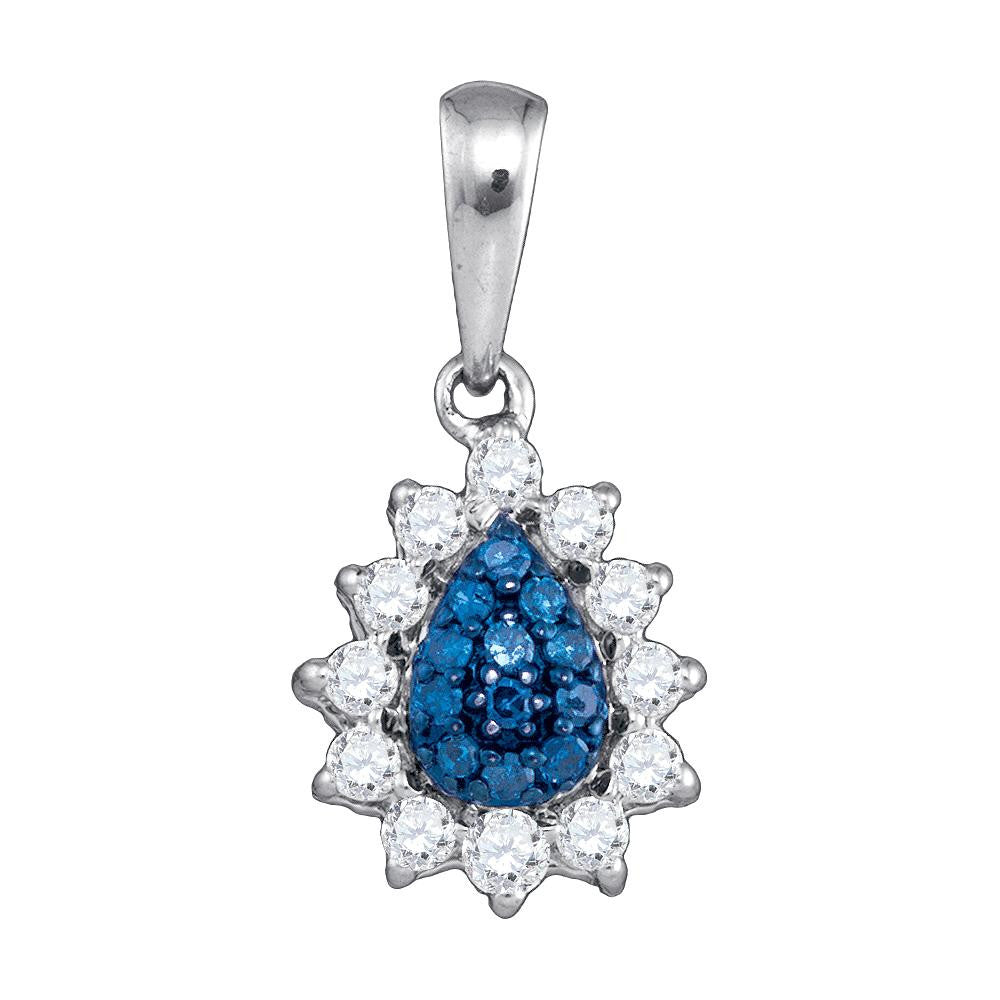 1-4CTW-Diamond FASHION BLUE PENDANT