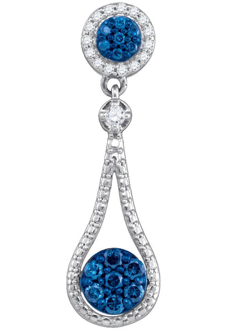 1-3CTW-Diamond BLUE  PENDANT