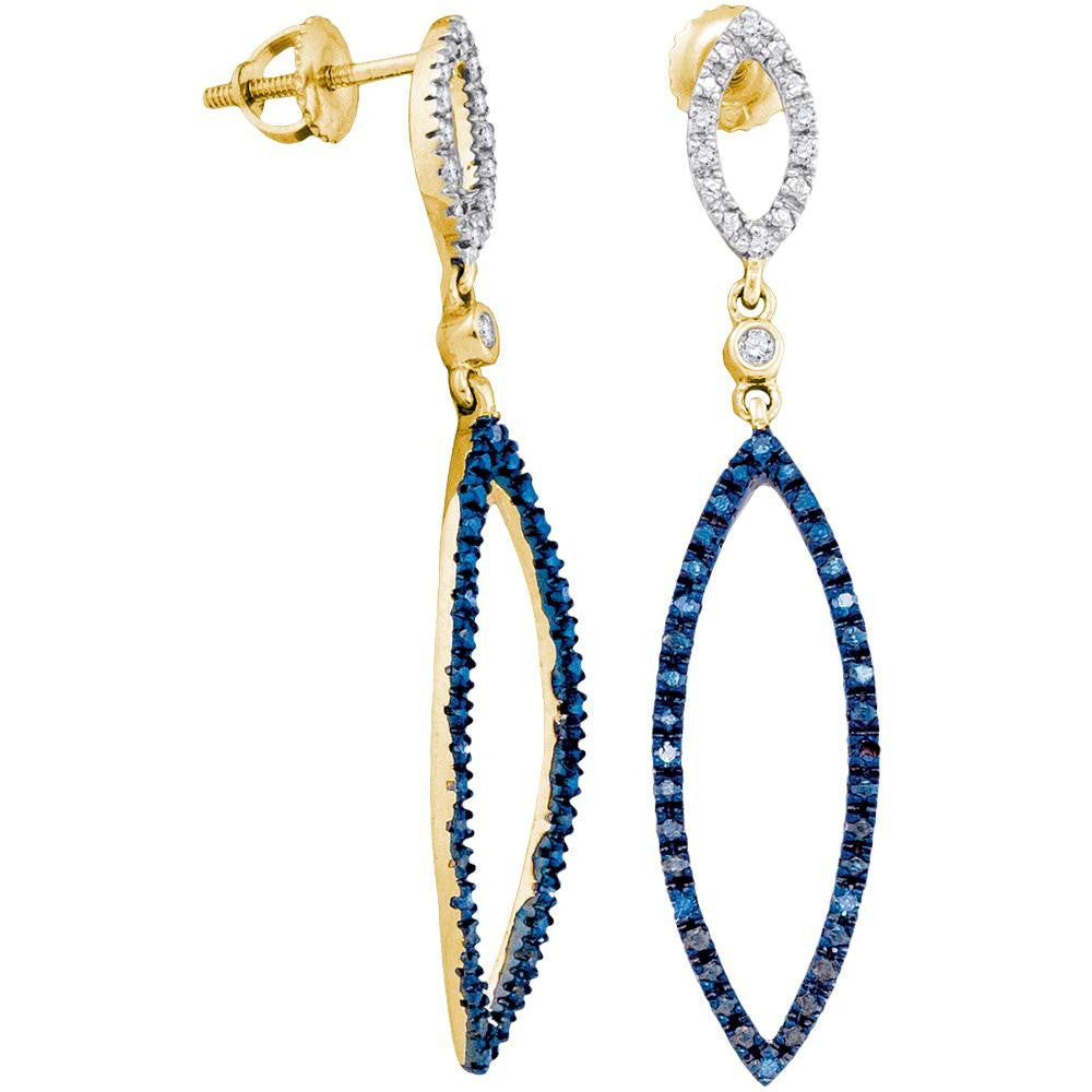 1-8CTW-Diamond FASHION BLUE EARRING