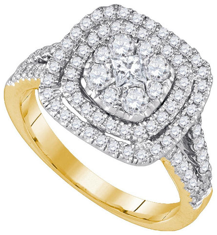 1 CTW-Diamond MONACO BRIDAL RING