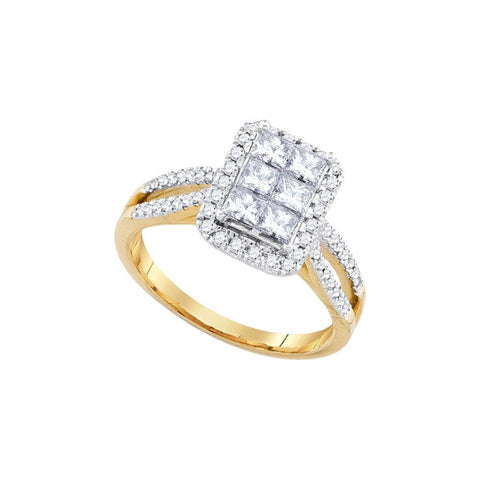 1 CTW-Diamond INVISIBLE BRIDAL RING