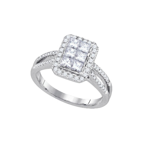 1 CTW-Diamond INVISIBLE BRIDAL RING