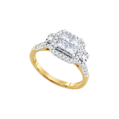 1 CTW-Diamond INVISIBLE BRIDAL RING