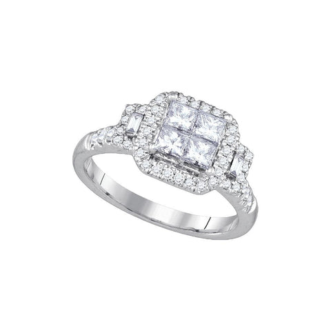 1 CTW-Diamond INVISIBLE BRIDAL RING