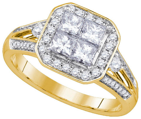 1 CTW-Diamond INVISIBLE BRIDAL RING