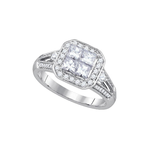 1 CTW-Diamond INVISIBLE BRIDAL RING