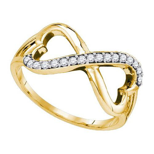 10K Yellow-gold 0.15CTW DIAMOND FASHION RING