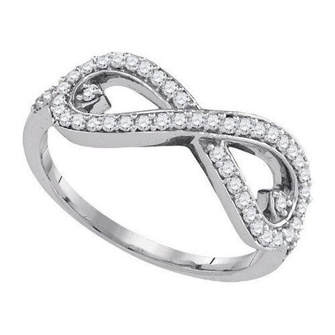 10K White-gold 0.35CTW DIAMOND FASHION RING