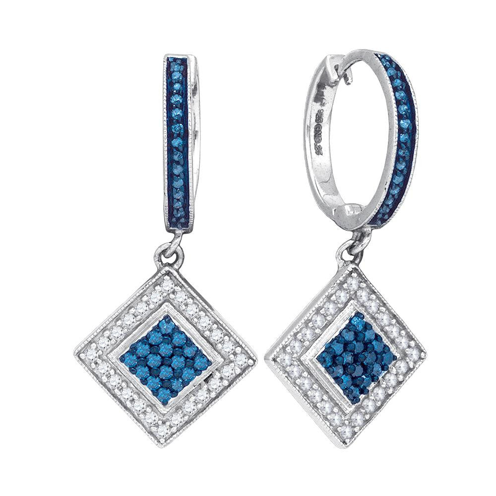 1-2CTW-Diamond BLUE MICRO-PAVE EARRING