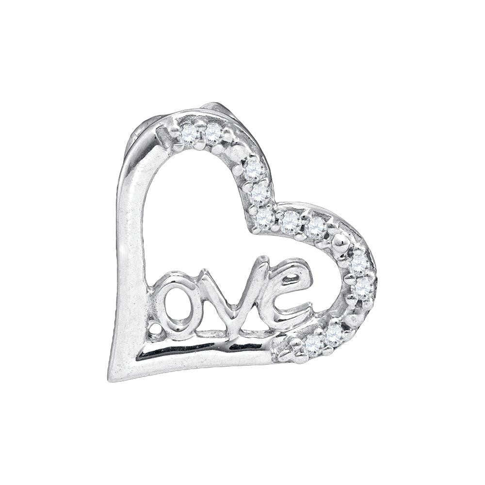 1-20CTW-Diamond MICRO-PAVE HEART PENDANT