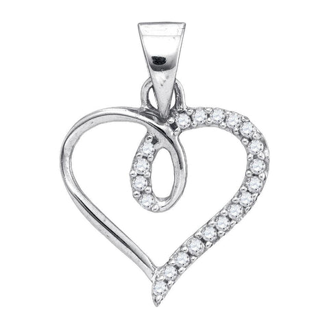 1-4CTW-Diamond MICRO-PAVE HEART PENDANT