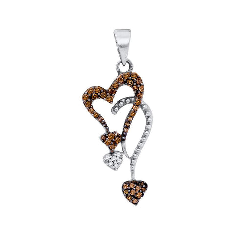 1-5CTW-Diamond BROWN MICRO-PAVE PENDANT