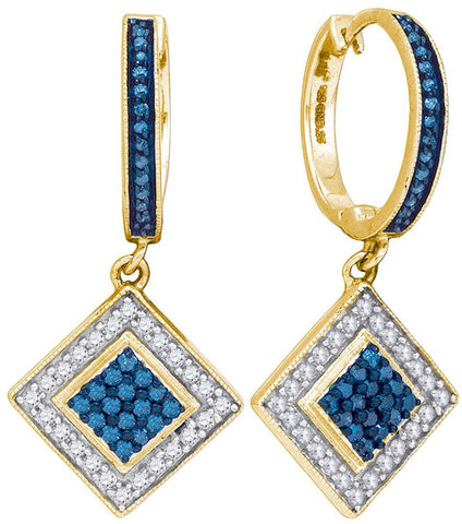 1-2CTW-Diamond BLUE MICRO-PAVE EARRING