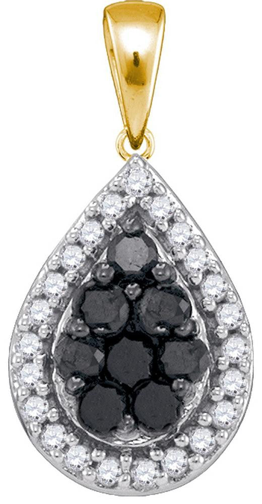 3-8CTW-Diamond BLACK MICRO-PAVE PENDANT