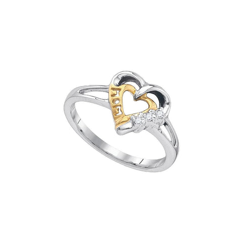 0.03CTW-Diamond HEART RING