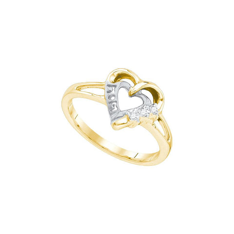 0.03CTW-Diamond HEART RING