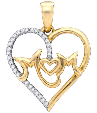 1-10CTW-Diamond MICROPAVE HEART PENDANT