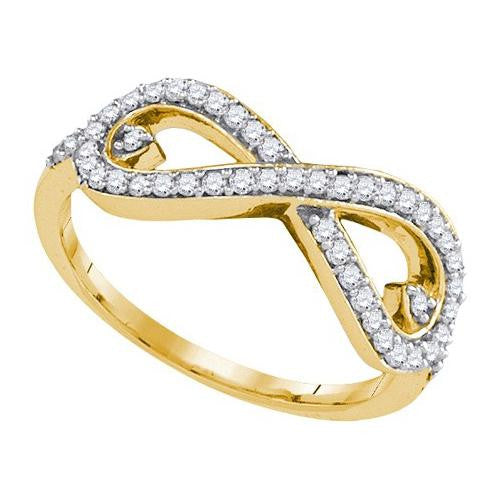 10K Yellow-gold 0.35CTW DIAMOND FASHION RING