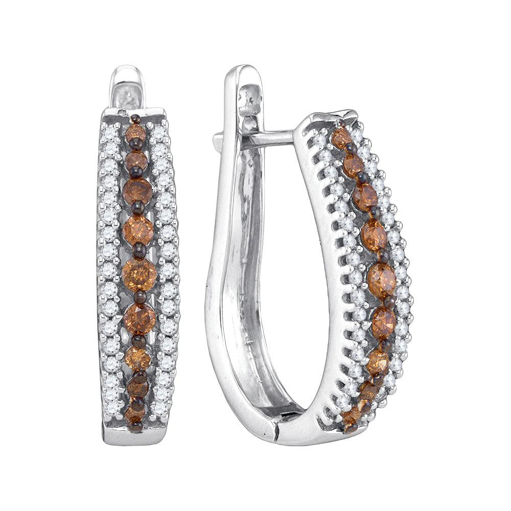 3-4CTW-Diamond BROWN  EARRING