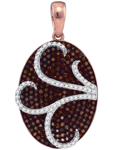 3-4CTW-Diamond MICRO-PAVE RED PENDANT