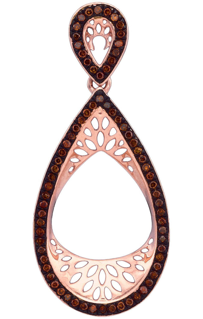 1-4CTW-Diamond MICRO-PAVE RED PENDANT