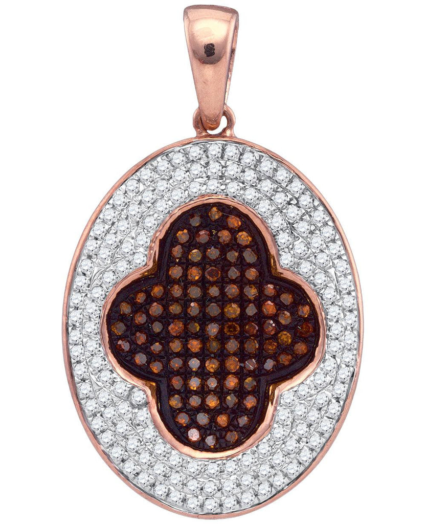 1-2CTW-Diamond MICRO-PAVE RED PENDANT