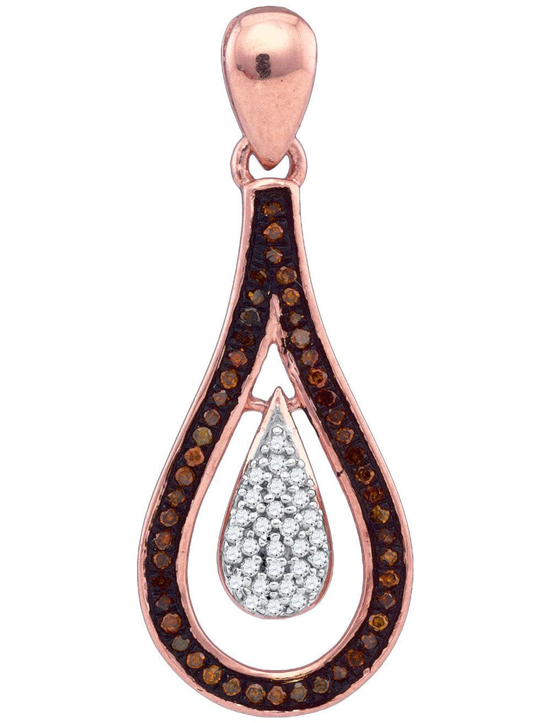 1-5CTW-Diamond MICRO-PAVE RED PENDANT