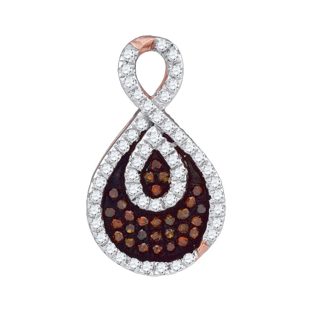 1-4CTW-Diamond MICRO-PAVE RED PENDANT