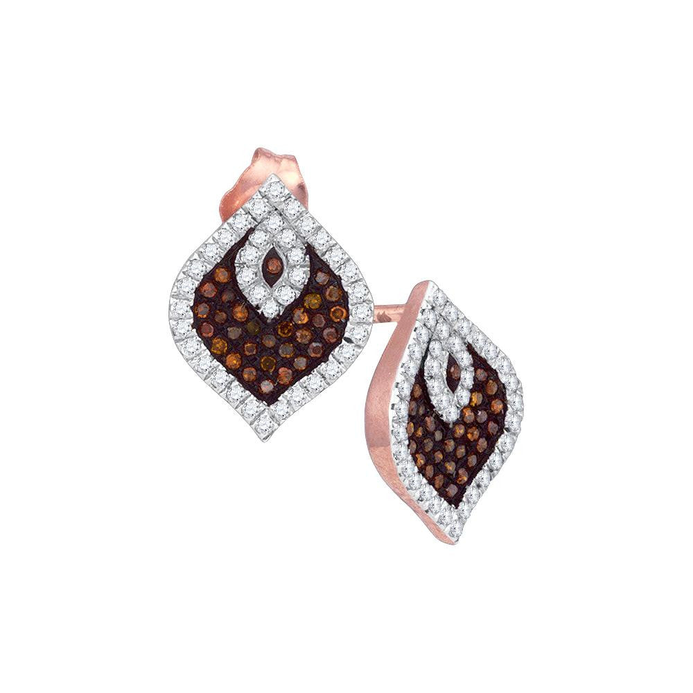 3-8CTW-Diamond MICRO-PAVE RED EARRING