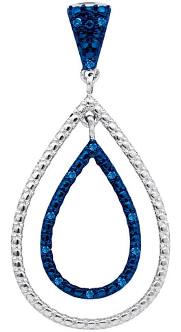 1-10CTW-Diamond FASHION BLUE PENDANT