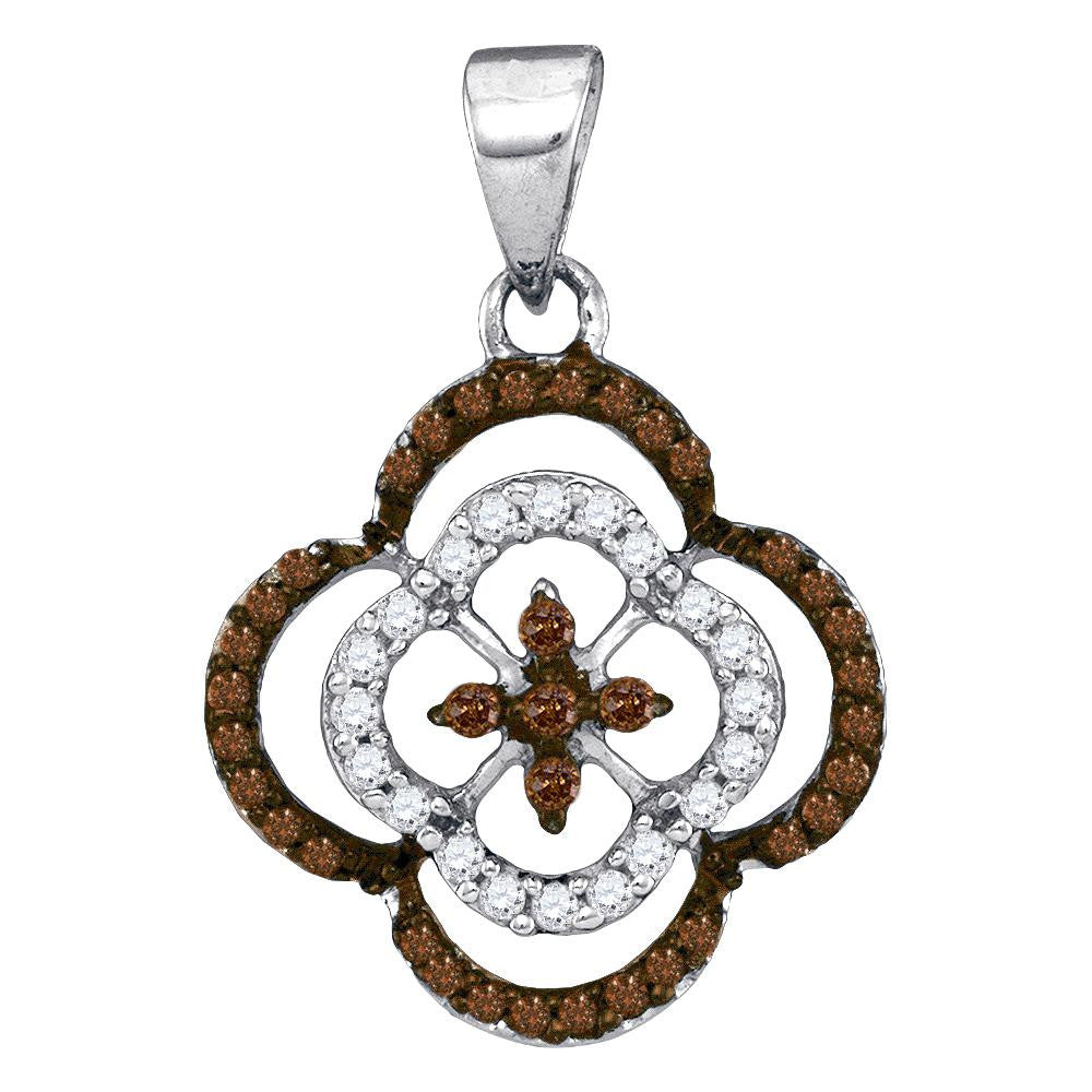 1-4CTW-Diamond BROWN MICRO-PAVE PENDANT