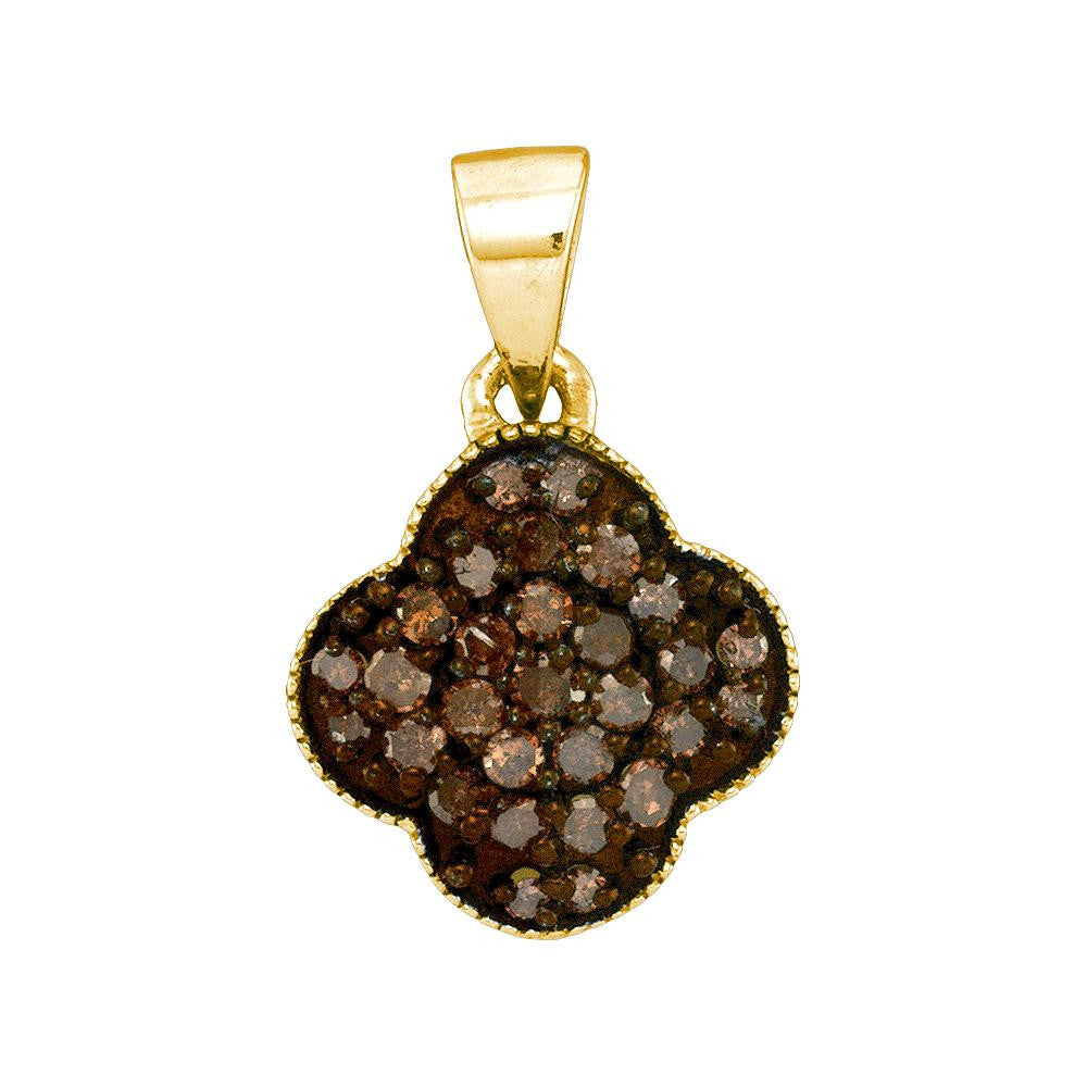 1-4CTW-Diamond BROWN MICRO-PAVE PENDANT