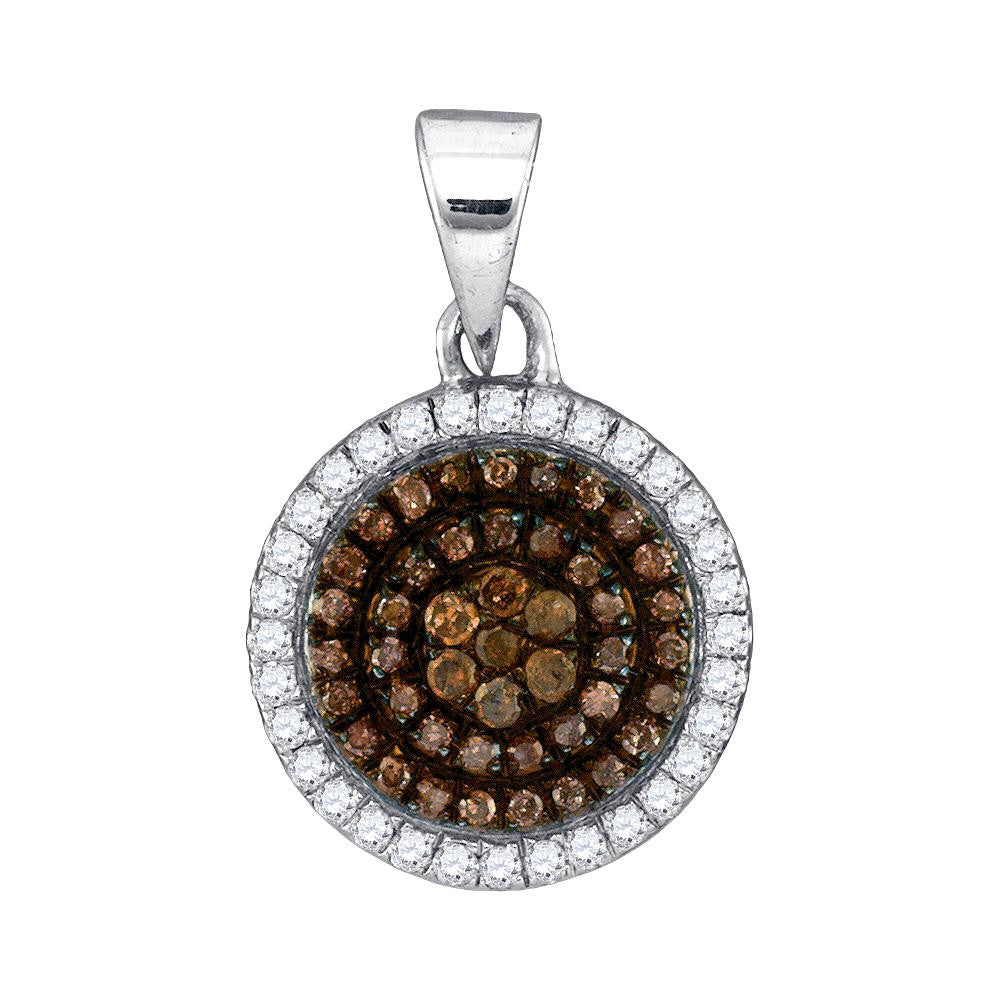 1-3CTW-Diamond BROWN MICRO-PAVE PENDANT