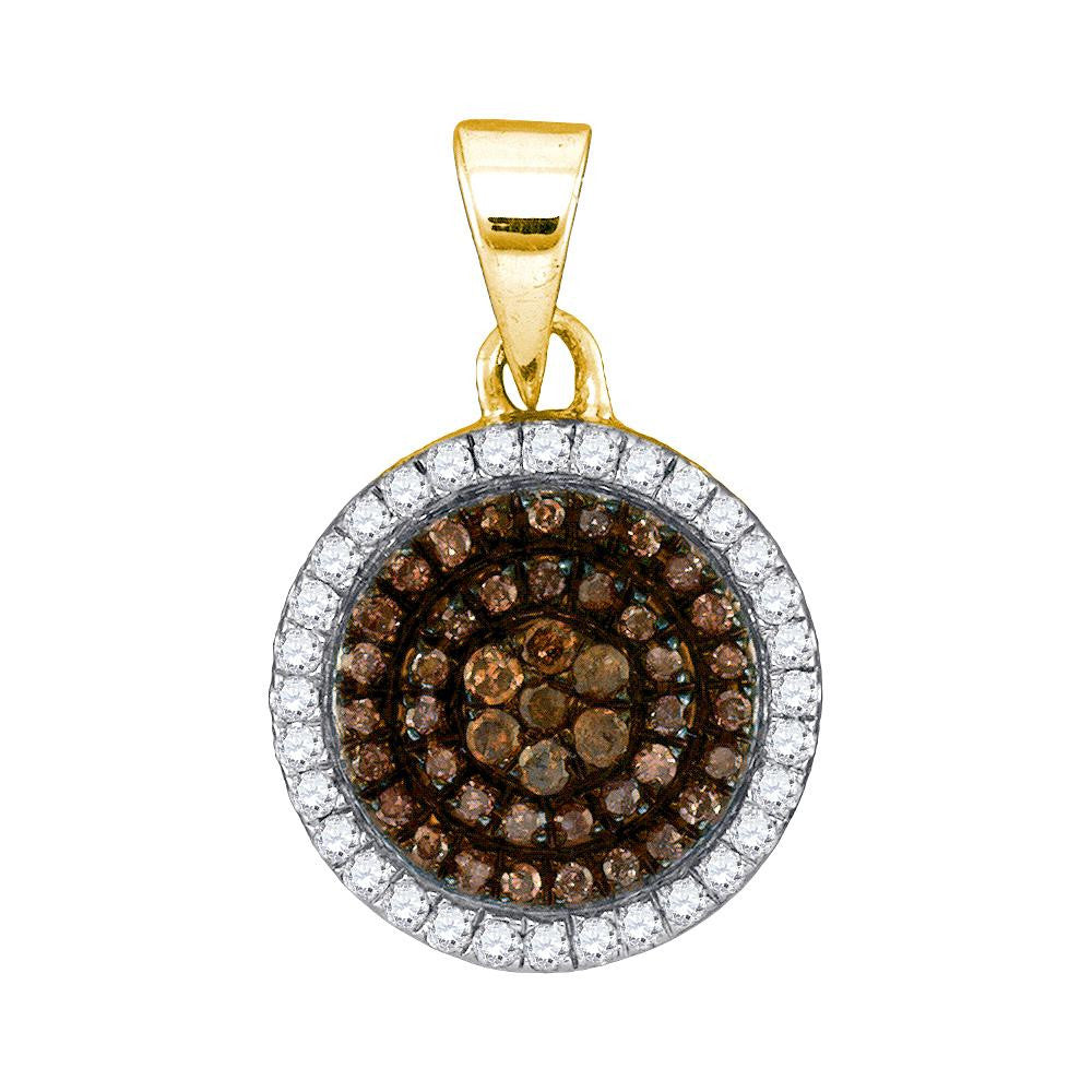 1-3CTW-Diamond BROWN MICRO-PAVE PENDANT