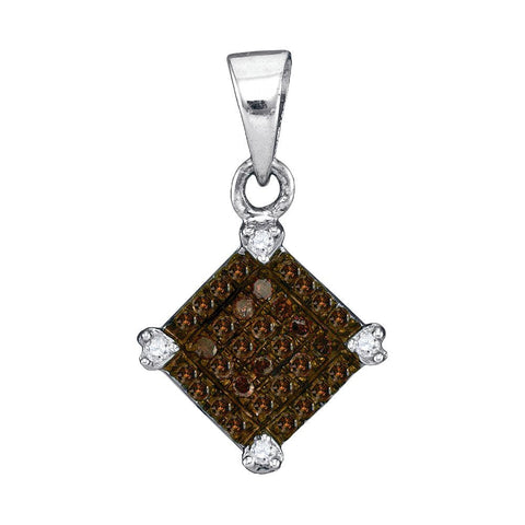 1-6CTW-Diamond BROWN MICRO-PAVE PENDANT