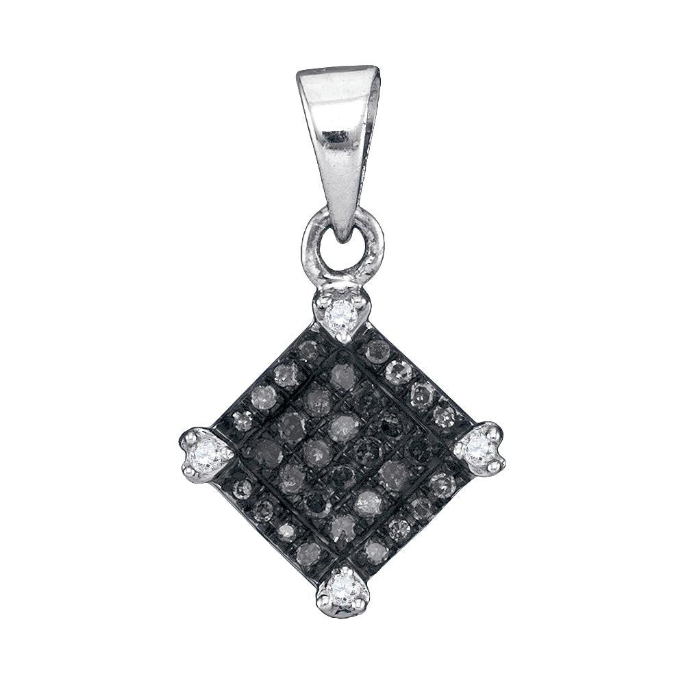 1-6CTW-Diamond BLACK MICRO-PAVE PENDANT