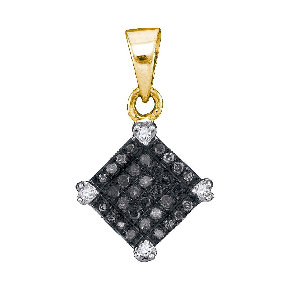 1-6CTW-Diamond BLACK MICRO-PAVE PENDANT