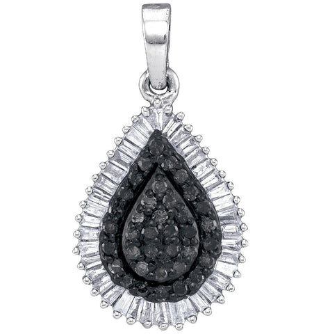 1-2CTW-Diamond BLACK MICRO-PAVE PENDANT