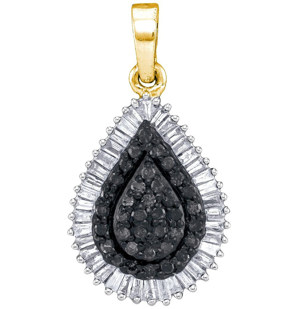 1-2CTW-Diamond BLACK MICRO-PAVE PENDANT