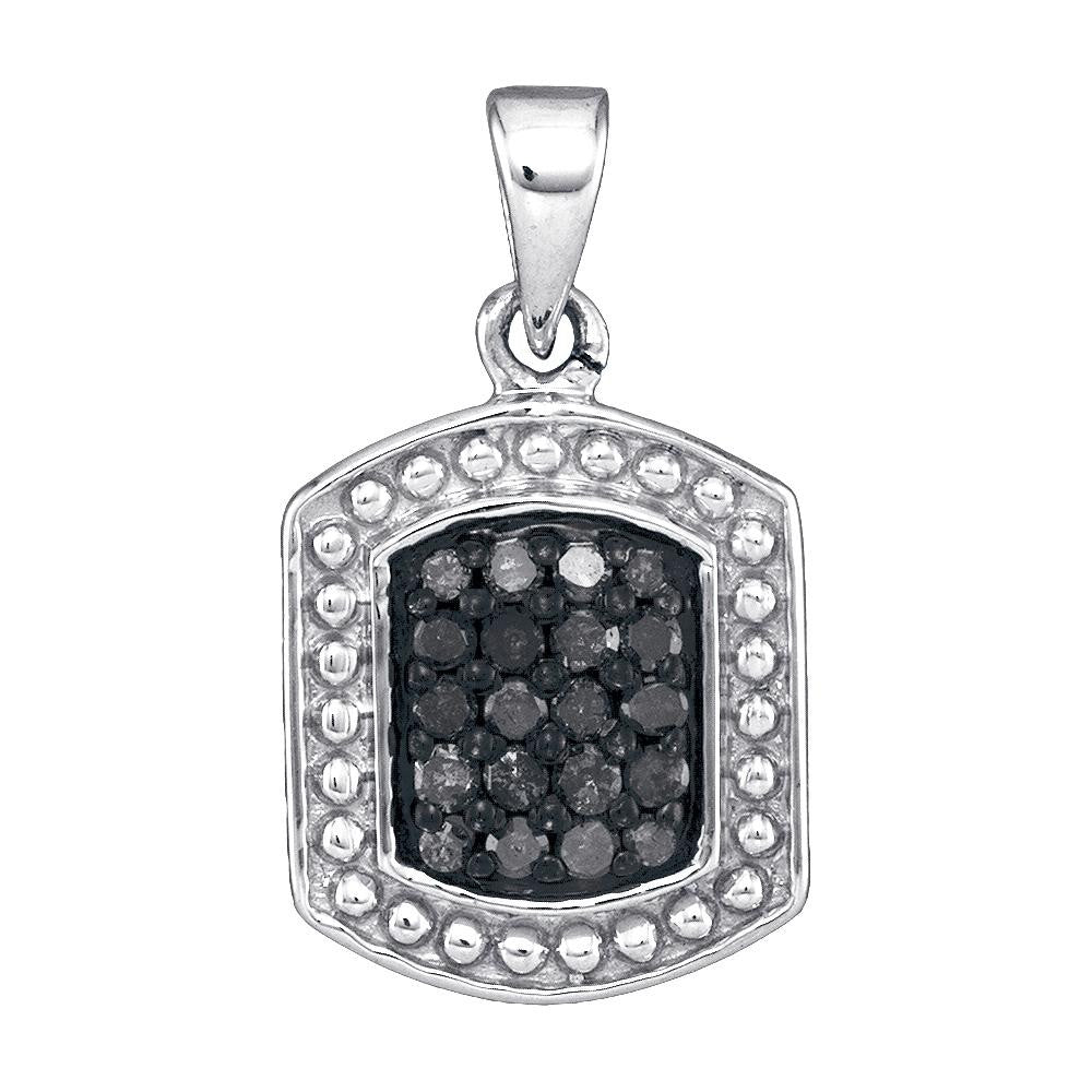 1-5CTW-Diamond BLACK MICRO-PAVE PENDANT