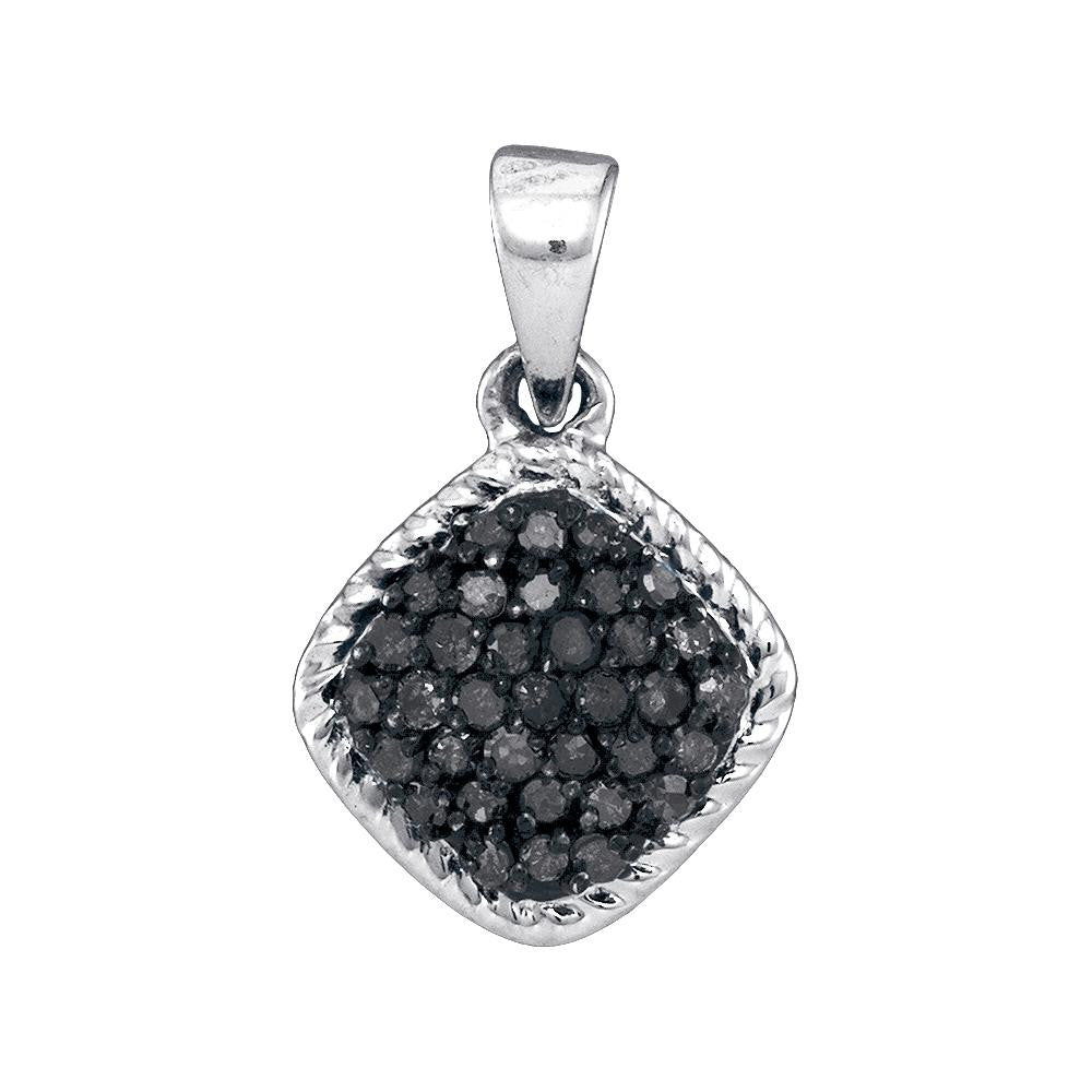 1-4CTW-Diamond BLACK MICRO-PAVE PENDANT