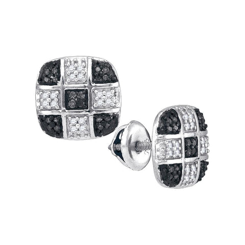 1-4CTW-Diamond BLACK MICRO-PAVE EARRING