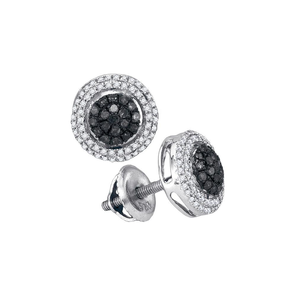 1-3CTW-Diamond BLACK MICRO-PAVE EARRING