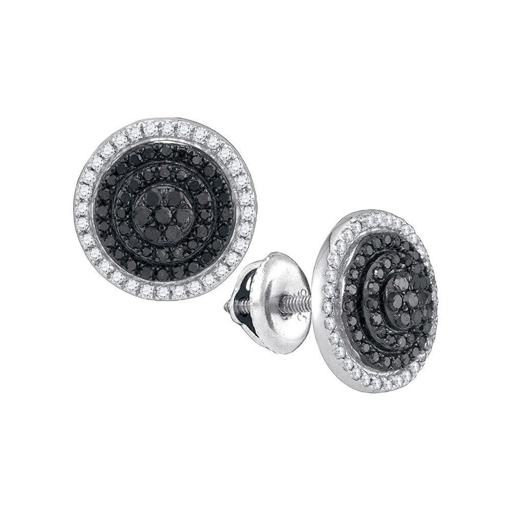 1-2CTW-Diamond BLACK MICRO-PAVE EARRING