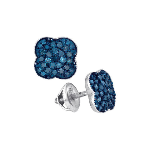 1-2CTW-Diamond BLUE MICRO-PAVE EARRING