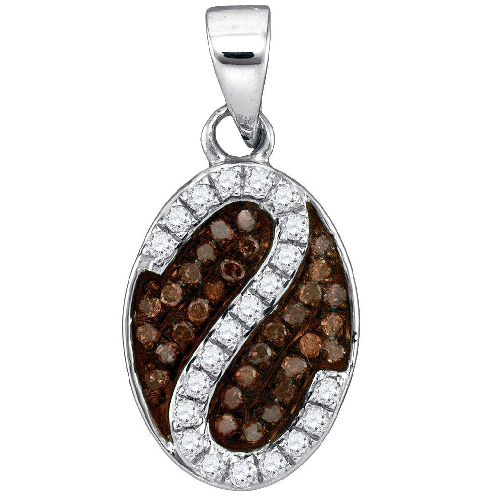 1-4CTW-Diamond MICRO-PAVE BROWN PENDANT