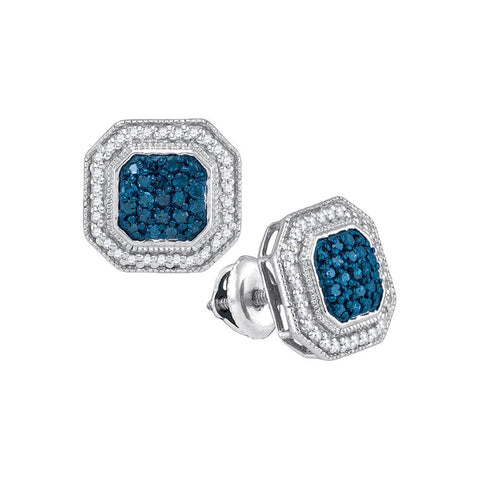 1-2CTW-Diamond BLUE MICRO-PAVE EARRING